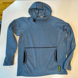 Melanzana micro grid hoodie, men's medium